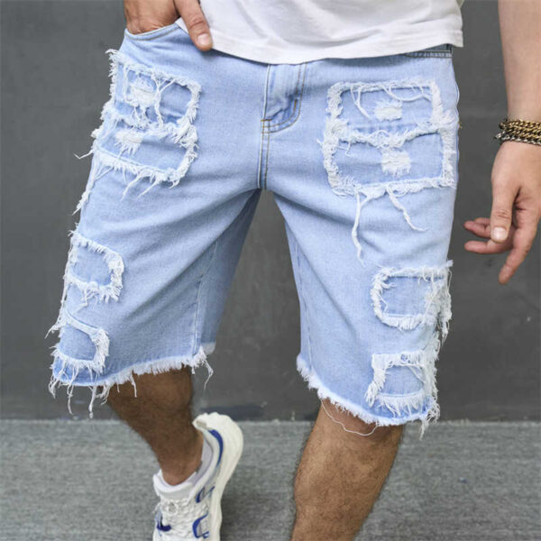 Product image for  Men’s Patch Five Point Stretch Trend Pants Men's Clothing 6