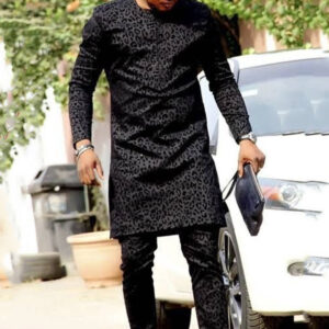 Product image for  Men’s Fashion Casual Ethnic Top Pants Set Men's Clothing 12
