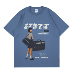 Product image for  Printed Cotton Round Neck Short Sleeve T-shirt Men's Clothing 11