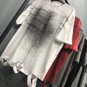 Product image for  Dirty High Street T-Shirt With Frayed Edges And Cut Short Sleeves Men's Clothing 18