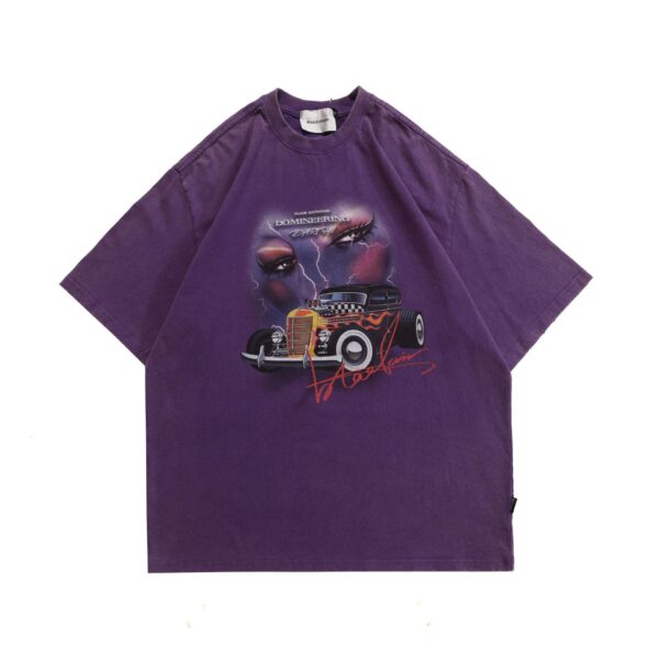 Product image for  Men’s Loose Short Sleeve Vintage Old Printed T-shirt Men's Clothing 9