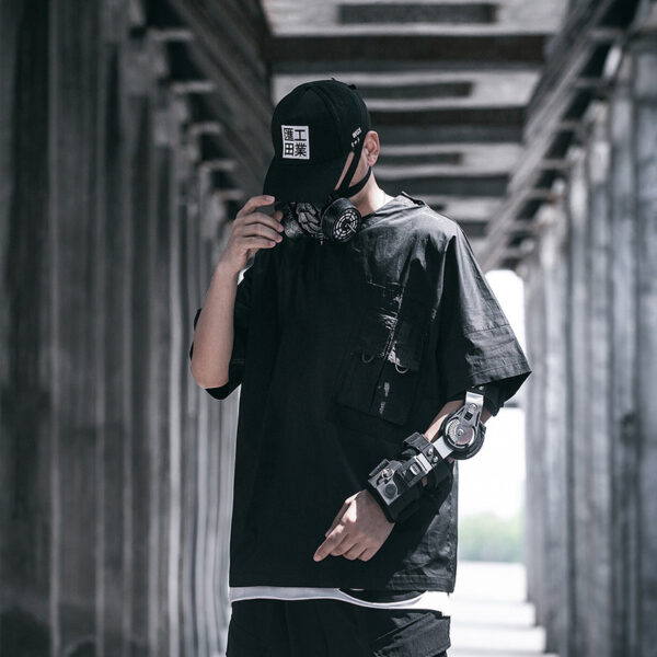 Product image for  Men’s Summer New Dark Style Functional Hip-hop Loose T-shirt Men's Clothing 7
