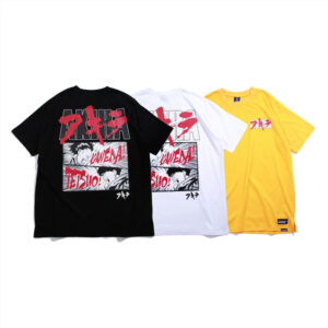 Product image for  VAMTAC summer new comics personality print short-sleeved port wind teen couple loose street dance half sleeve tee Men's Clothing 15