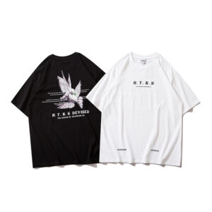 Product image for  Loose Trend Dove Print T-Shirt For Men And Women Men's Clothing 10