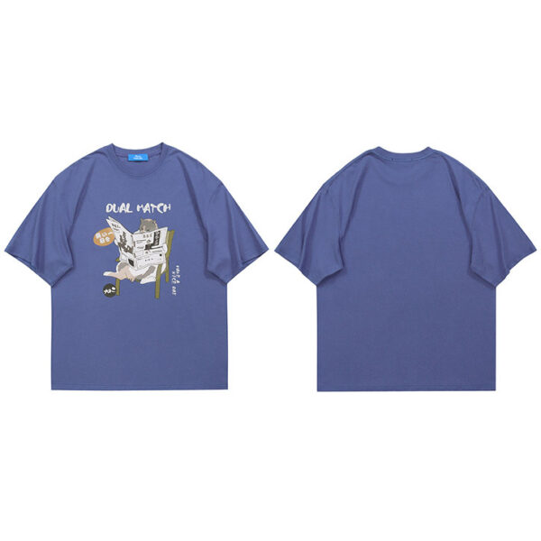 Product image for  Unisex Round Neck Printed Loose Short Sleeves For Men And Women Men's Clothing 7