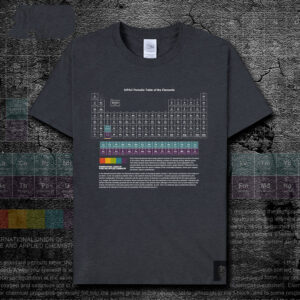 Product image for  Periodic Table of Chemical Elements Student Pure Cotton Short Sleeve Men's Clothing 17