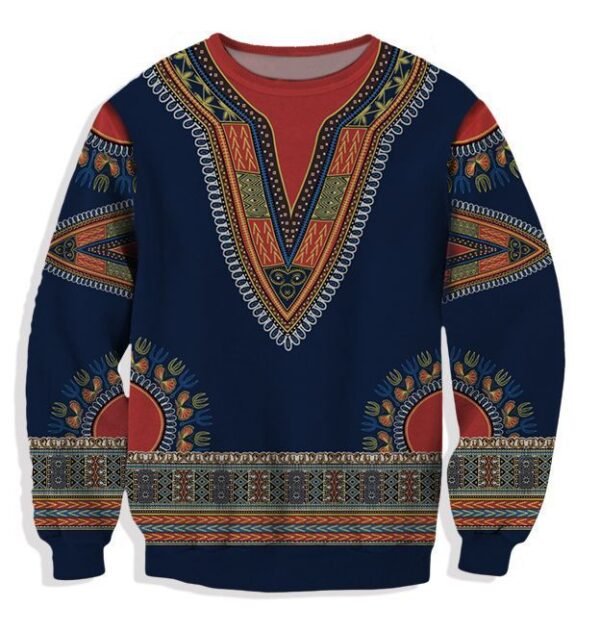 Product image for  European And American Folk Print Men’s Round Collar Men's Clothing 8