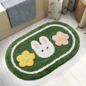 Product image for  Simple Flower Toilet Floor Mat Bathroom Mouth Absorbent Non-Slip Foot Mat Toilet Floor Mat Bed & Bath 19