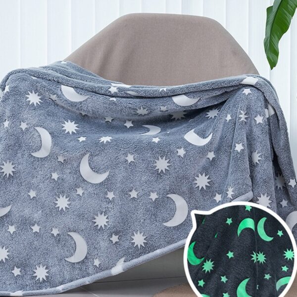 Product image for  Double Sided Flannel Glowing Blanket Fluorescent Home Décor 7
