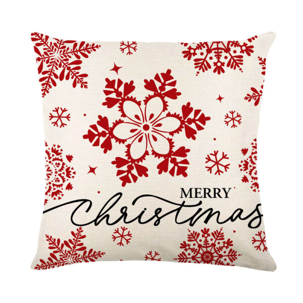 Product image for  Christmas Pillow Cover Festival Festive Linen Printing Living Room Home Cushion Cover Bedroom Pillow Home Décor 10