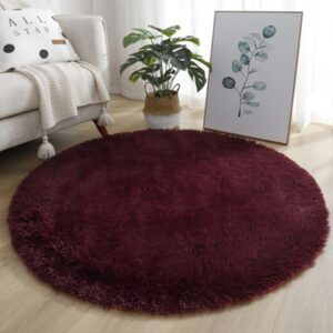 Product image for  Tie Dye Silk Carpet Long Hair Round Bedroom Thickened Floor Mat Home Décor 22