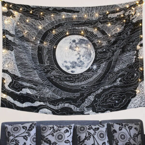 Product image for  Black and white moon tapestry Home Décor 10