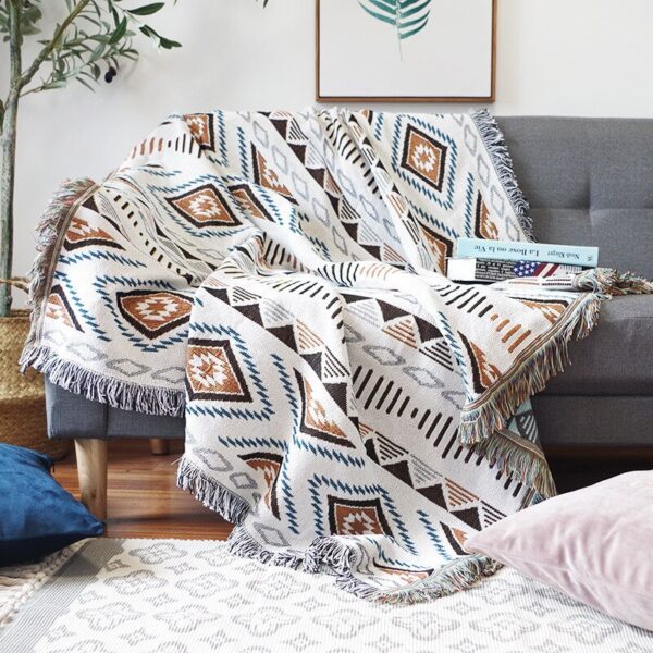 Product image for  Geometric Pattern Double-Sided Use Sofa Blanket Home Décor 4