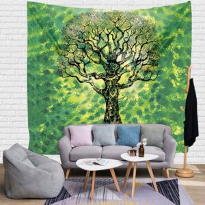 Product image for  Indian Mandala Tapestry Green Blue Flower Beautiful Wall Art Tapestry Home Décor 10