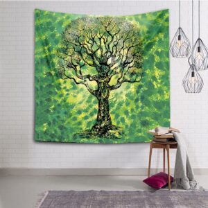 Product image for  Indian Mandala Tapestry Green Blue Flower Beautiful Wall Art Tapestry Home Décor 8