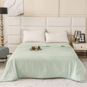 Product image for  Cool Silk Ice Cream Summer Quilt Pure Color Ice Silk Airable Cover Bed & Bath 14