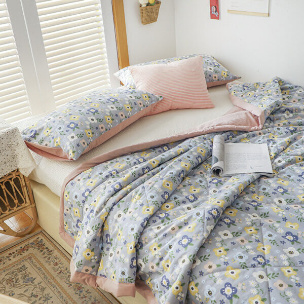 Product image for  Japanese Style Non-printed Classic Printed Cotton Floral Air Conditioner Quilt Bed & Bath 5