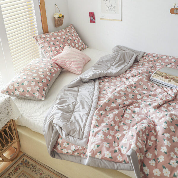 Product image for  Japanese Style Non-printed Classic Printed Cotton Floral Air Conditioner Quilt Bed & Bath 4