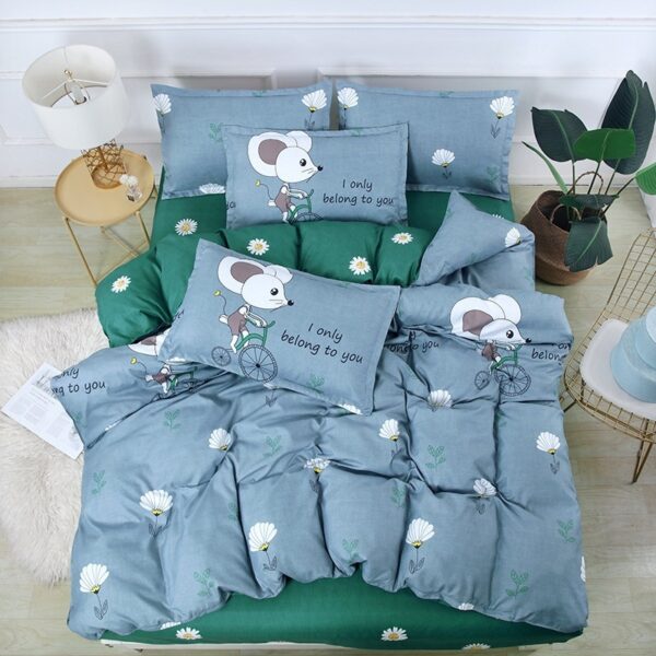 Product image for  Brushed Plant Cashmere Four-piece Cartoon Bedding Bed & Bath 4