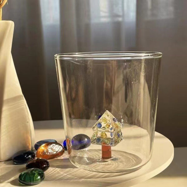 Product image for  Korean Ins Style Creative Christmas Wine Glass Colorful Christmas Tree Decorative Goblet Cups 12
