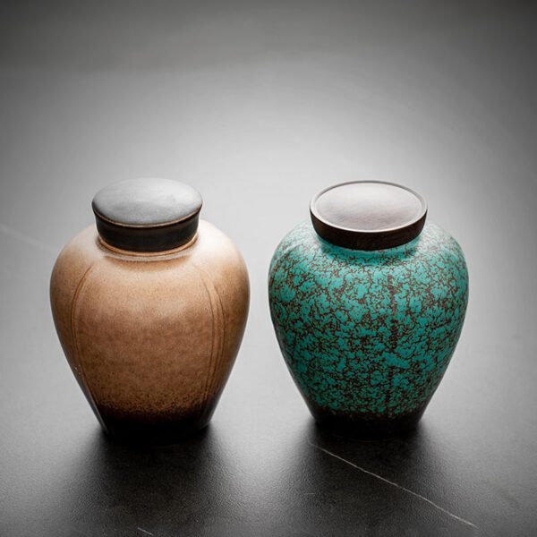 Product image for  Dark Green Ceramic Cover Household Small Tea Jar Kitchen & Dining 13