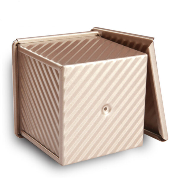 Product image for  Chefmade Water Cube Non Stick Sliding Cover Corrugated Aluminum Alloy Toast Box Bread Baking Mold Kitchen & Dining 8