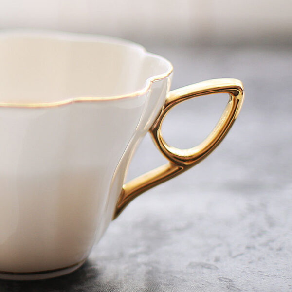 Product image for  High-end Gold Ceramic Black Tea Cup, Coffee Cup And Saucer Set Kitchen & Dining 6