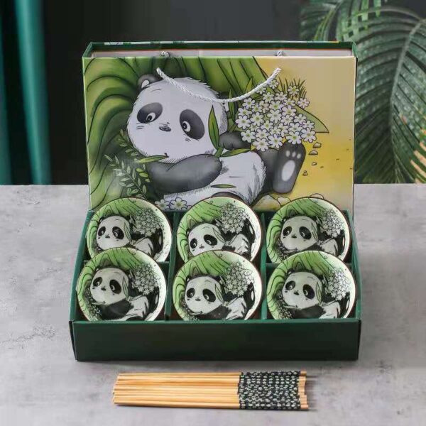 Product image for  Panda Bowl Set Household Combination Tableware Gift Box Bowls 11