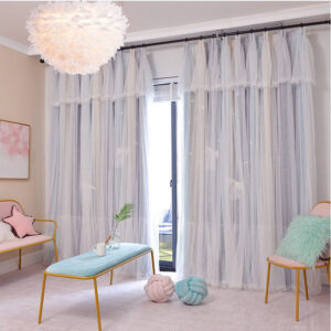 Product image for  Nordic Simple Hollow Star Princess Wind Bedroom Blackout Curtains Home Décor 10