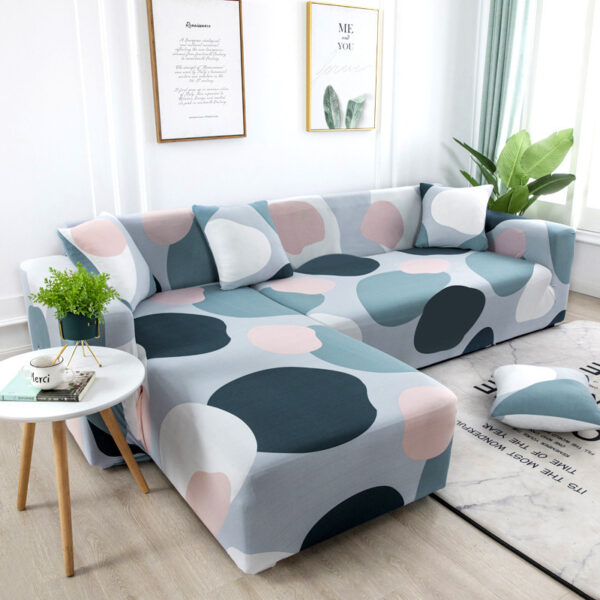 Product image for  Geometric Design Spandex Corner Sofa Covers Long Elastic Material Couch Cases Home Décor 10