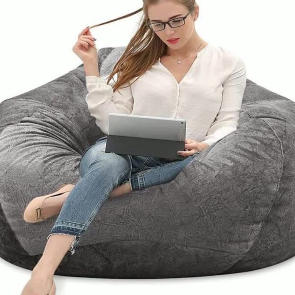 Product image for  Lazy Sofa Bean Bag Cloth Cover Tatami Short Velvet No Filler Home Toy Storage Home Décor 12
