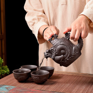 Product image for  Purple Sand Dragon And Phoenix Pot Kung Fu Teapot Home Décor 15