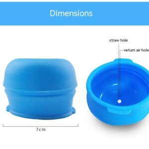 Product image for  Anti-spill Leak-proof Silicone Straw Cup Lid Home Décor 21