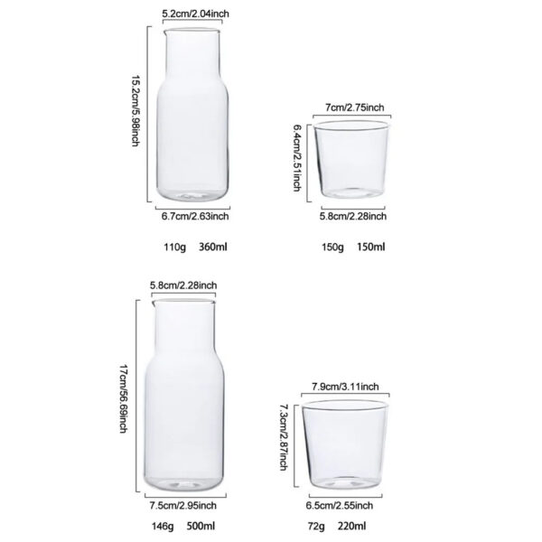 Product image for  Japanese Glass One Pot One Cup Set Kitchen & Dining 5