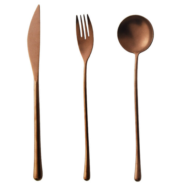 Product image for  Japanese 304 Stainless Steel Rose Gold Knife, Fork And Spoon Chopsticks Kitchen & Dining 5