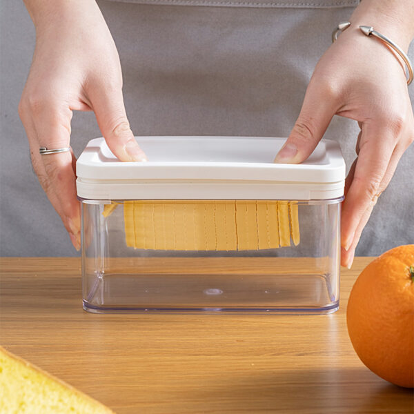 Product image for  Baking Stainless Steel Butter Cutter Cheese Fresh Keeping Cheese Storage Box Kitchen & Dining 8