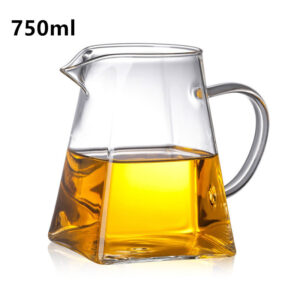 Product image for  Glass Transparent Fair Cup Creative Kung Fu Tea Set Accessories Square Glass Male Cup Tea Sea Kitchen & Dining 12