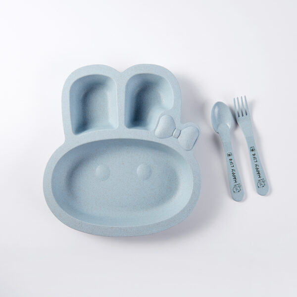Product image for  Maixiang Bunny Children’s Cartoon Wheat Straw Fall-resistant Cutlery Set Kitchen & Dining 5