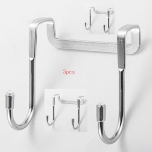 Product image for  Stainless steel S-type hook kitchen cabinet door double hook bathroom hook dormitory bedside metal S-shaped hook Kitchen & Dining 18