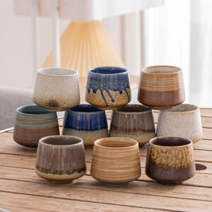Product image for  Japanese Style Rough Pottery Antique Tea Cup Kitchen & Dining 14