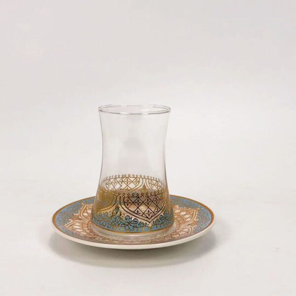 Product image for  Turkish Specialty Glass Coffee Red Tea Cup And Saucer Set Romantic And Exotic Kitchen & Dining 6