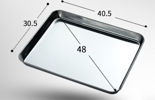 Product image for  Stainless Steel Steamed Cake Baking Tray With Rectangular Thickened Shallow Tray Kitchen & Dining 5