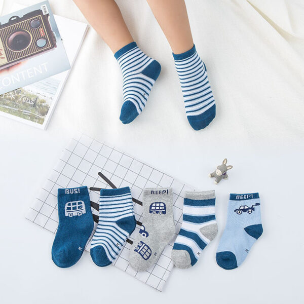 Product image for  Middle-aged Children’s Baby Socks Cotton  Car Printing Home Décor 5