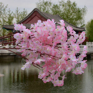 Product image for  Artificial Flower 3 Branches Pear Peach Cherry Blossom Branches Home Décor 15