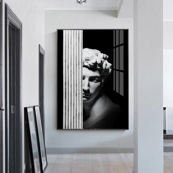 Product image for  Black and white David decoration painting Artworks 5