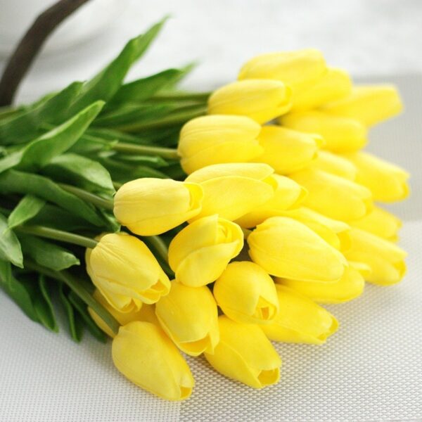 Product image for  Hand Holding Silk Flower PU Mini Tulip Simulation Flower Wedding Family INS Style Home Décor 6