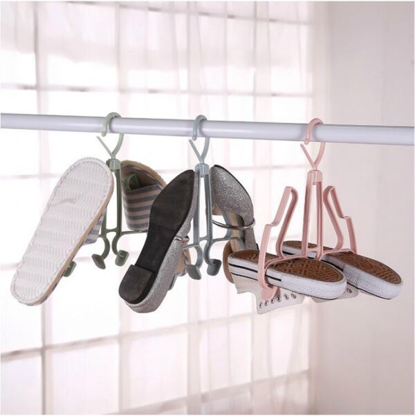 Product image for  Plastic Balcony Multipurpose Shoe Hanging Rack Home Décor 9