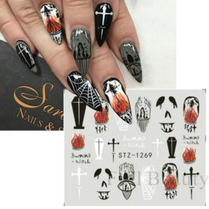Product image for  Halloween Pumpkin Nail Sticker Watermark Sticker Home Décor 16