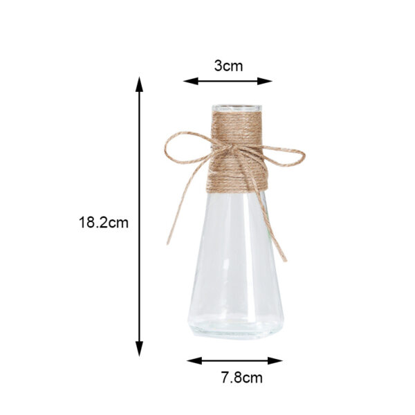 Product image for  Transparent Hydroponic Green Flower Arrangement Hemp Rope Dried Flower Vase Home Décor 6