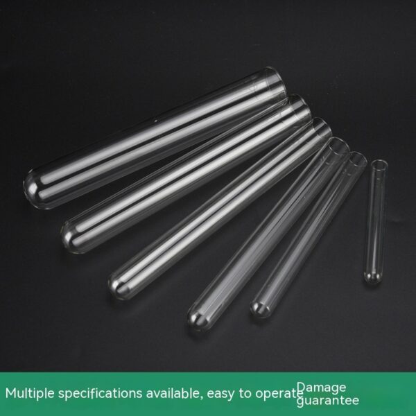 Product image for  Glass Test Tube Flat Mouth Round Flat Bottom Test Tube Chemical Laboratory Consumables Home Décor 9